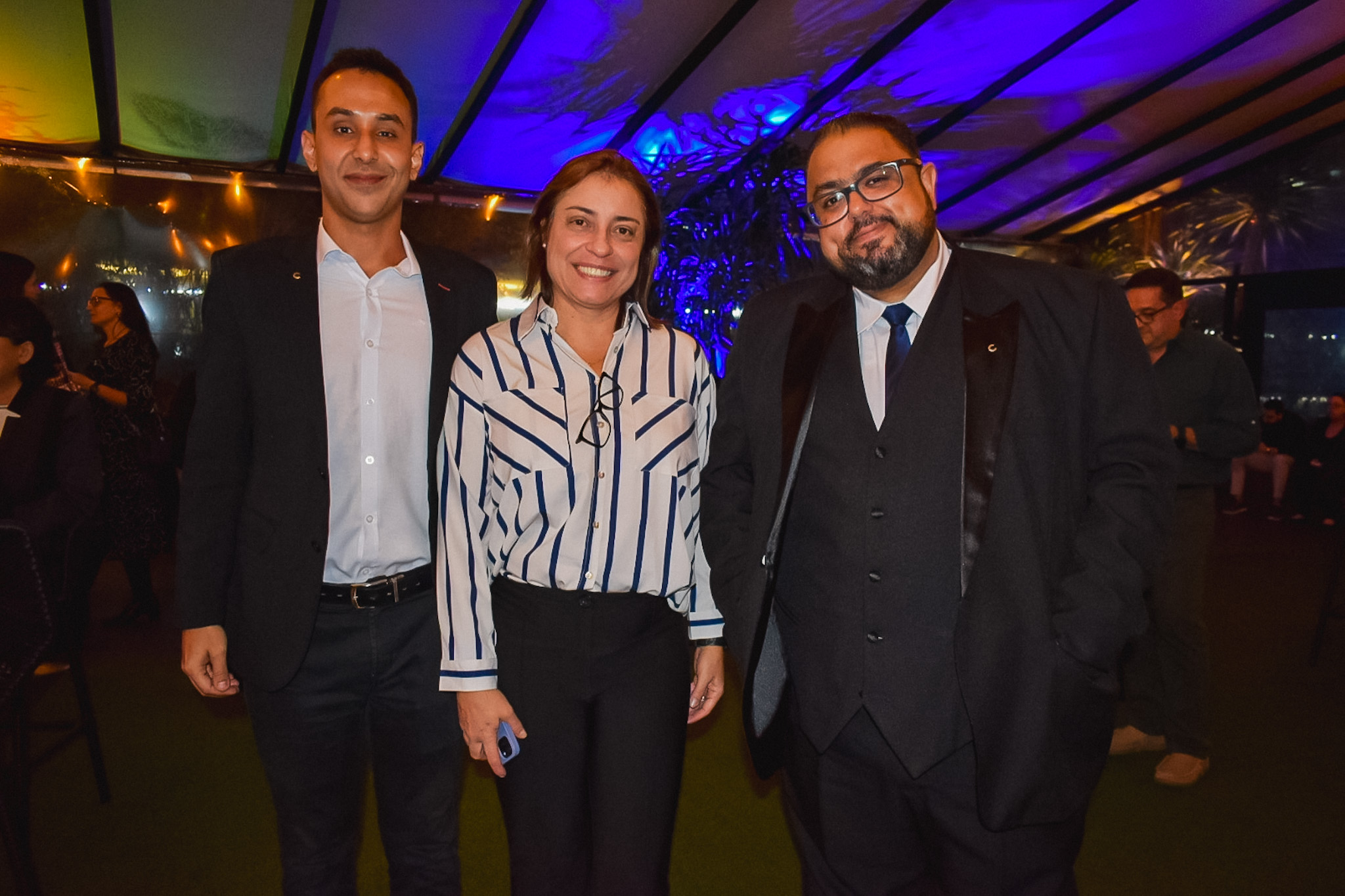 Mário Silva, da Costa Cruzeiros; Luciana Longo, da Avianca; e Douglas Barros, da Costa Cruzeiros Mário Silva, da Costa Cruzeiros; Luciana Longo, da Avianca; e Douglas Barros, da Costa Cruzeiros
