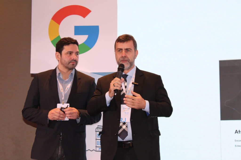 Newton Neto, diretor de Parcerias de Produtos do Google, e Marcelo Freixo, presidente da Embratur