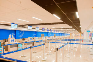 Novo check-in do Aeroporto Internacional de Foz do Iguaçu terá 31 novos balcões, em um novo espaço (Vosmar Rosa/ Ascom Ministério de Portos e Aeroportos)