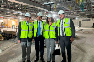 O CEO da CCR Aeroportos recebeu o ministro de Portos e Aeroportos e a ministra de Ciência e Tecnologia em Foz do Iguaçu (Welyton Manoel/CCR Aeroportos)