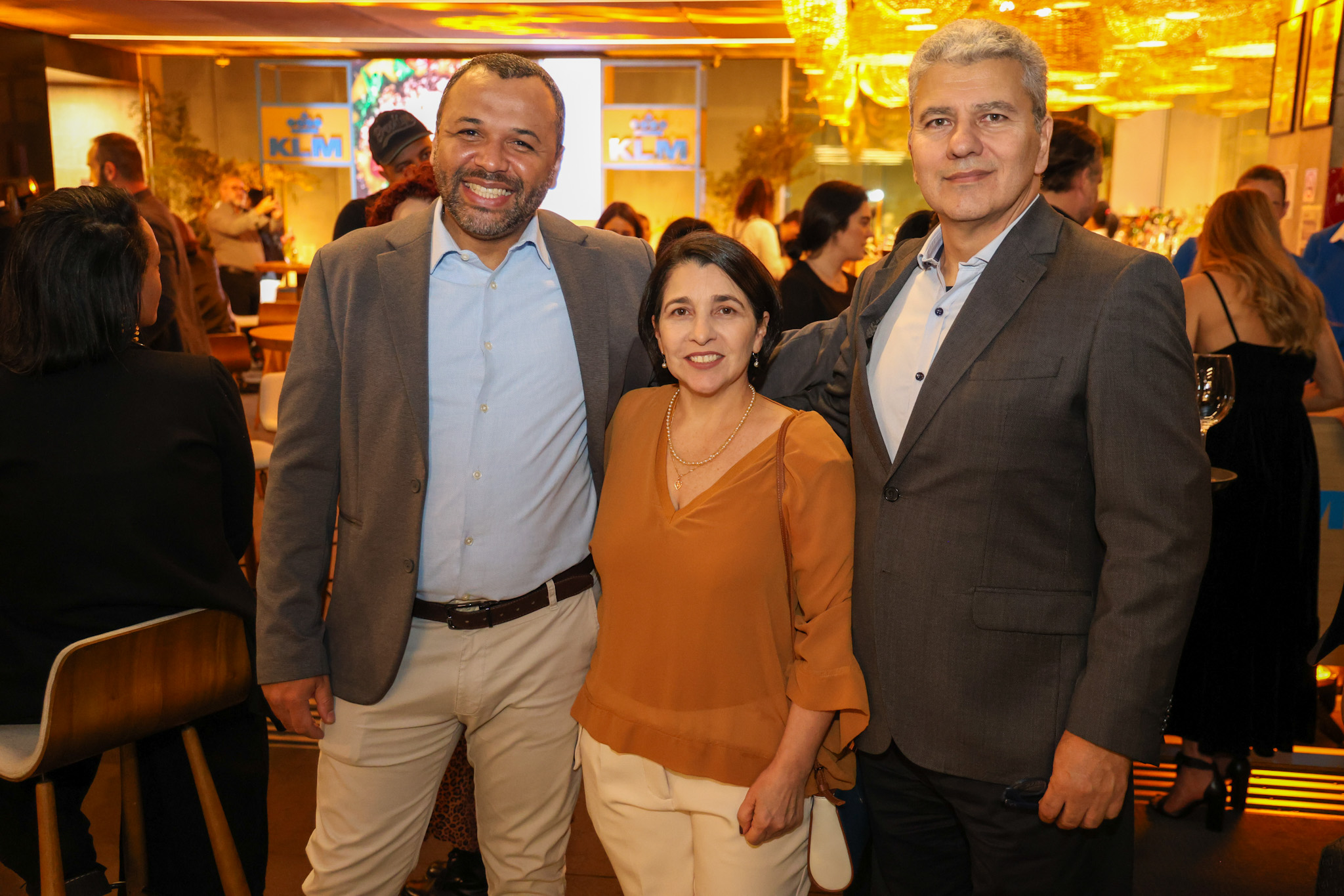 PC e Andréa Magalhães, da Air France KLM, e Teddy Kahanevic, da TKRoyal