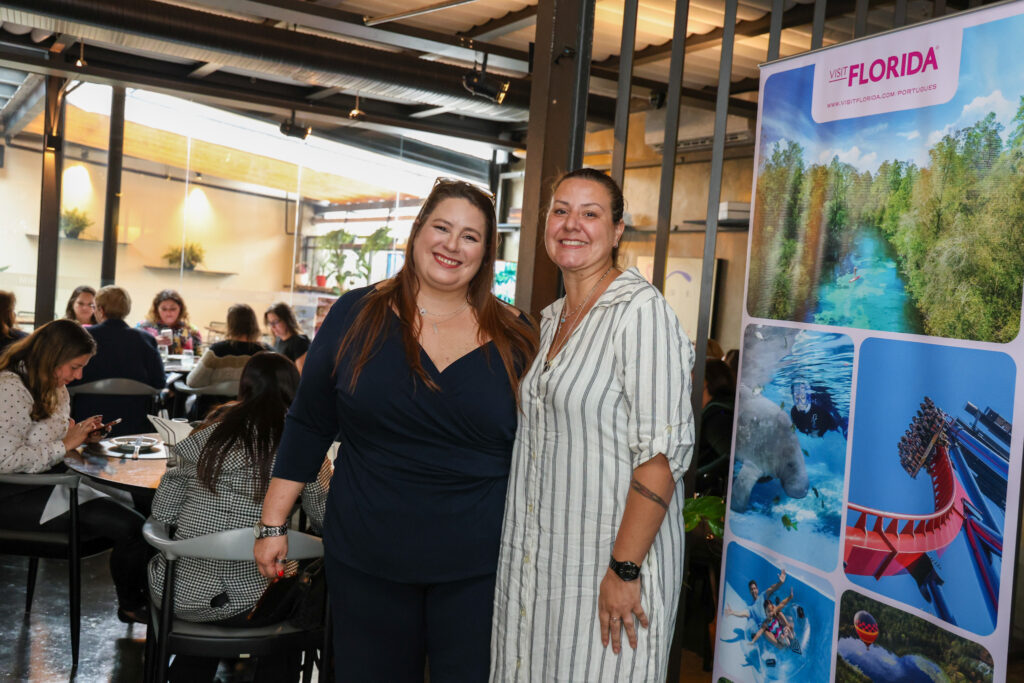 Rafaela Brown, do Visit Flórida, e Joice Cordeiro, da Aviareps
