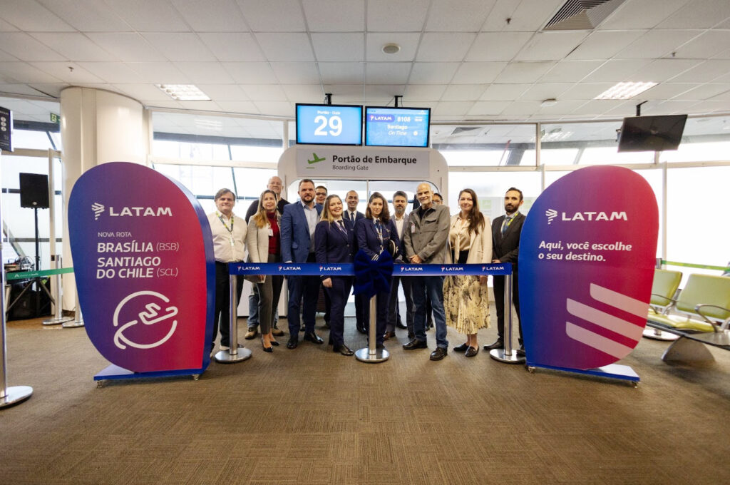 Latam inaugura rota entre Brasília e Santiago com 97% de ocupação no voo inaugural Latam inaugura rota entre Brasília e Santiago com 97% de ocupação no voo inaugural