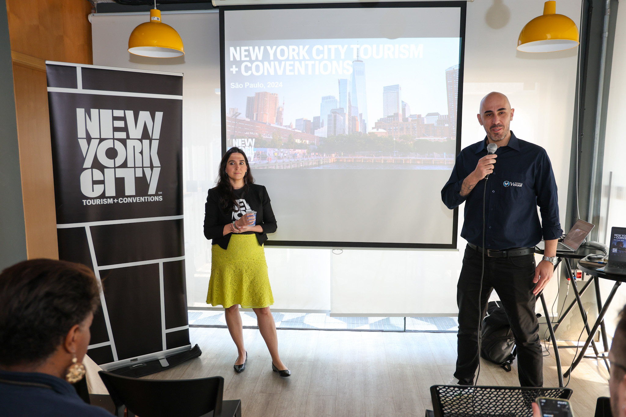 Ana Beatriz Di Pietro, do New York City Tourism + Conventions e Jonathan Wommer, da Visual Turismo Ana Beatriz Di Pietro, do New York City Tourism + Conventions e Jonathan Wommer, da Visual Turismo