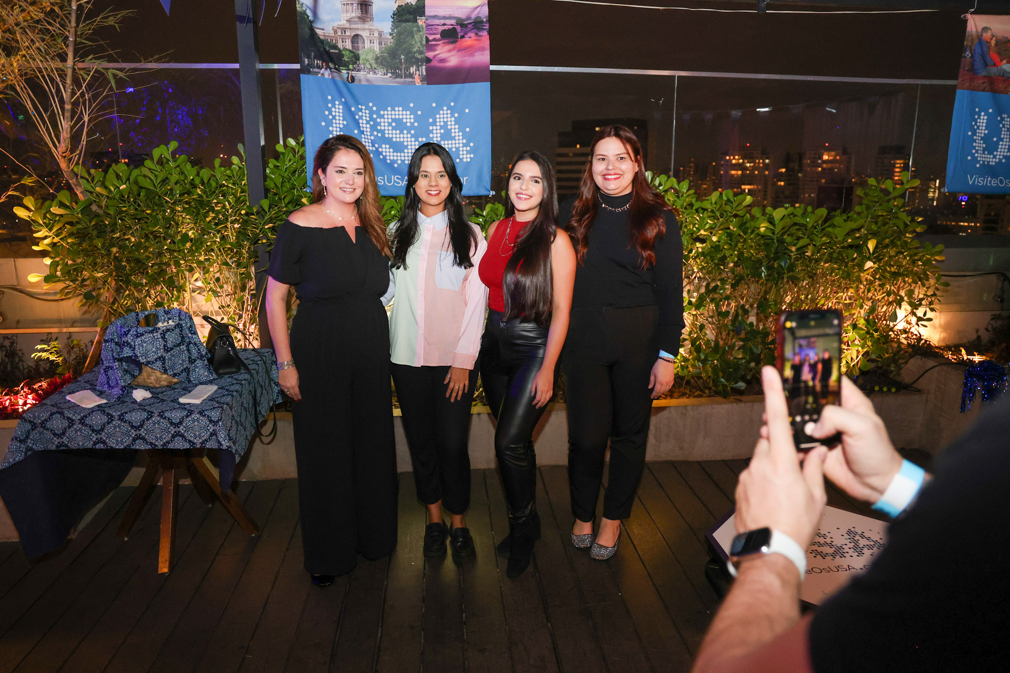 Ana Elisa Facchinato, Ingrid Santos, Renata Catrinacho e Fabiana Andrade, do Brand USA Ana Elisa Facchinato, Ingrid Santos, Renata Catrinacho e Fabiana Andrade, do Brand USA