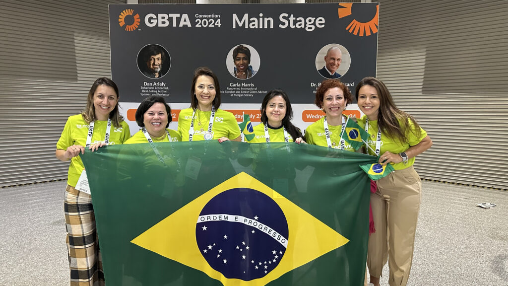 As gestoras de viagens brasileiras Ana Prado, da Syngenta, Gabriela Oliveira, da BRF, Thaís Meirelles, da Broksfield, e Joyce Macieri, da Minerva Foods As gestoras de viagens brasileiras Ana Prado, da Syngenta, Gabriela Oliveira, da BRF, Thaís Meirelles, da Broksfield, e Joyce Macieri, da Minerva Foods