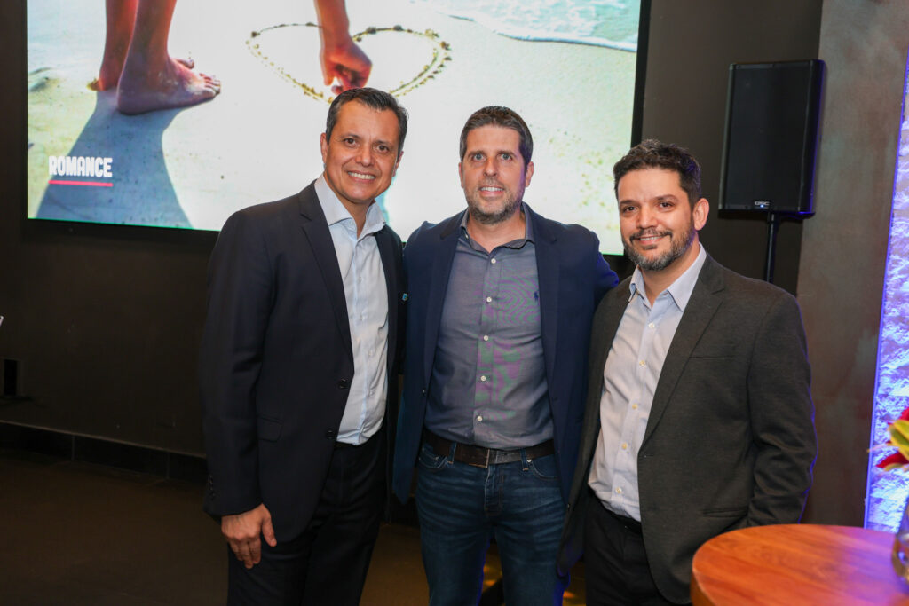 Carlos Barbosa, do Turismo de Aruba, Daniel Castanho e Rafael Tobias, da Ancoradouro