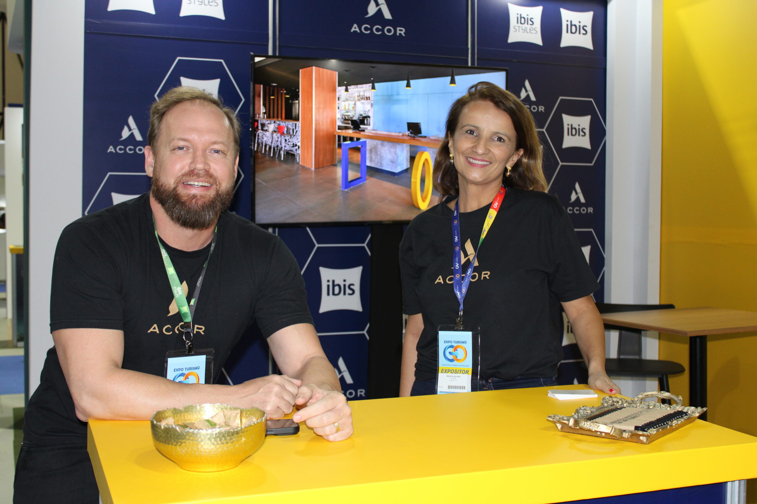 Cassio Amadagi e Renata Aguiar, da Accor Cassio Amadagi e Renata Aguiar, da Accor