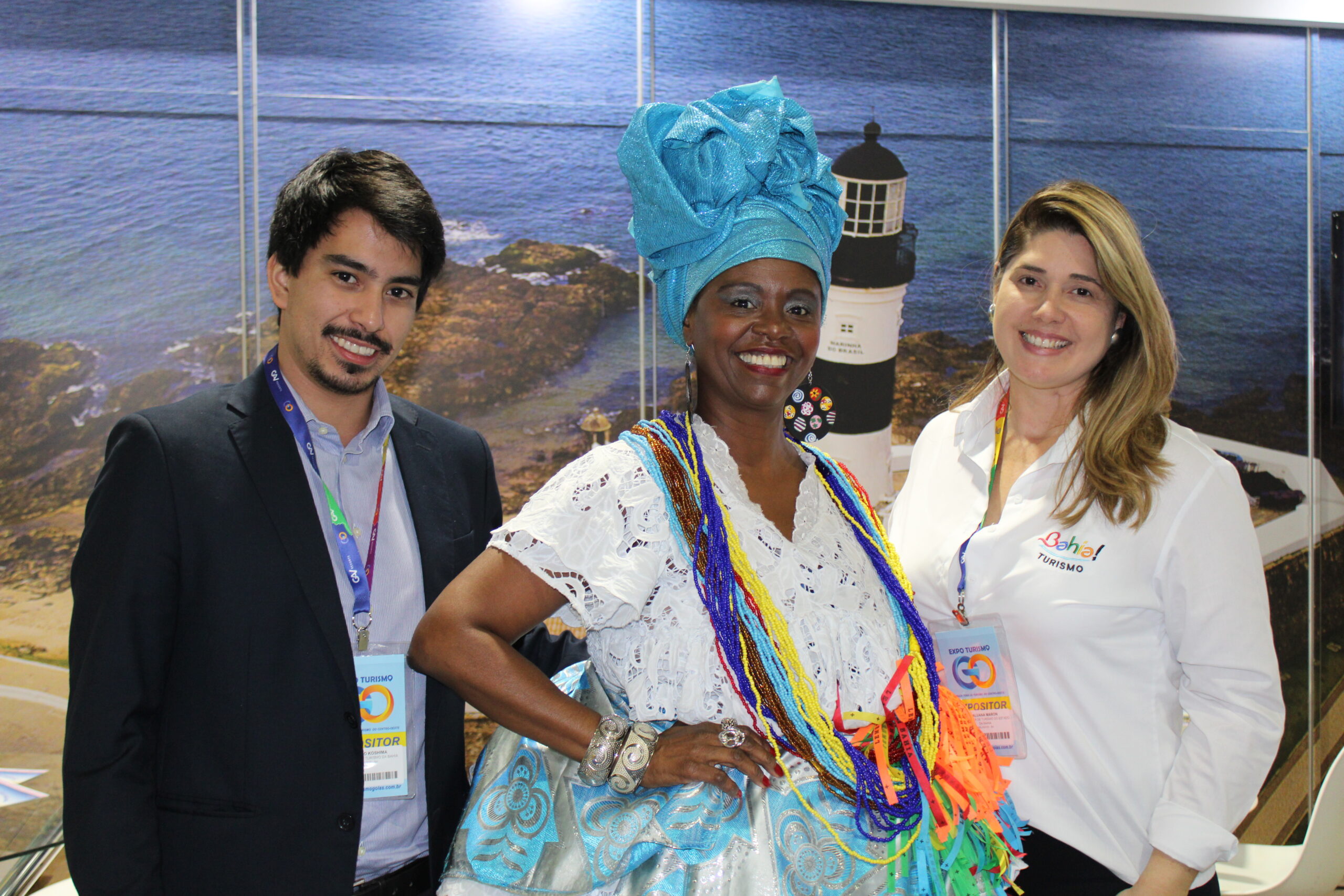 Eduardo Koshiwa, Marly Trindade e Taluana Maron, da Setur-BA Eduardo Koshiwa, Marly Trindade e Taluana Maron, da Setur-BA