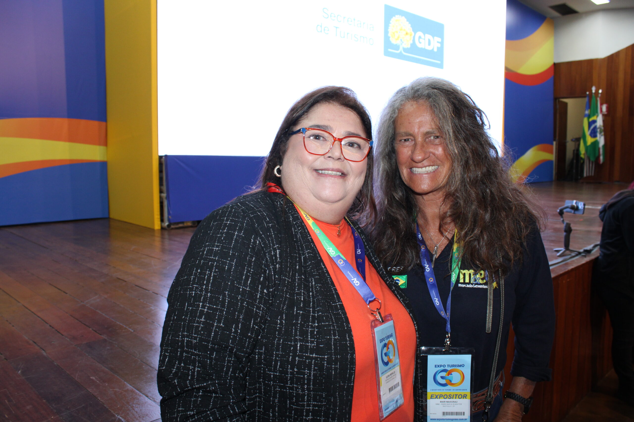 Eliene Meireles, CEO da Expo Turismo Goiás e Mari Masgrau, do M&E Eliene Meireles, CEO da Expo Turismo Goiás e Mari Masgrau, do M&E