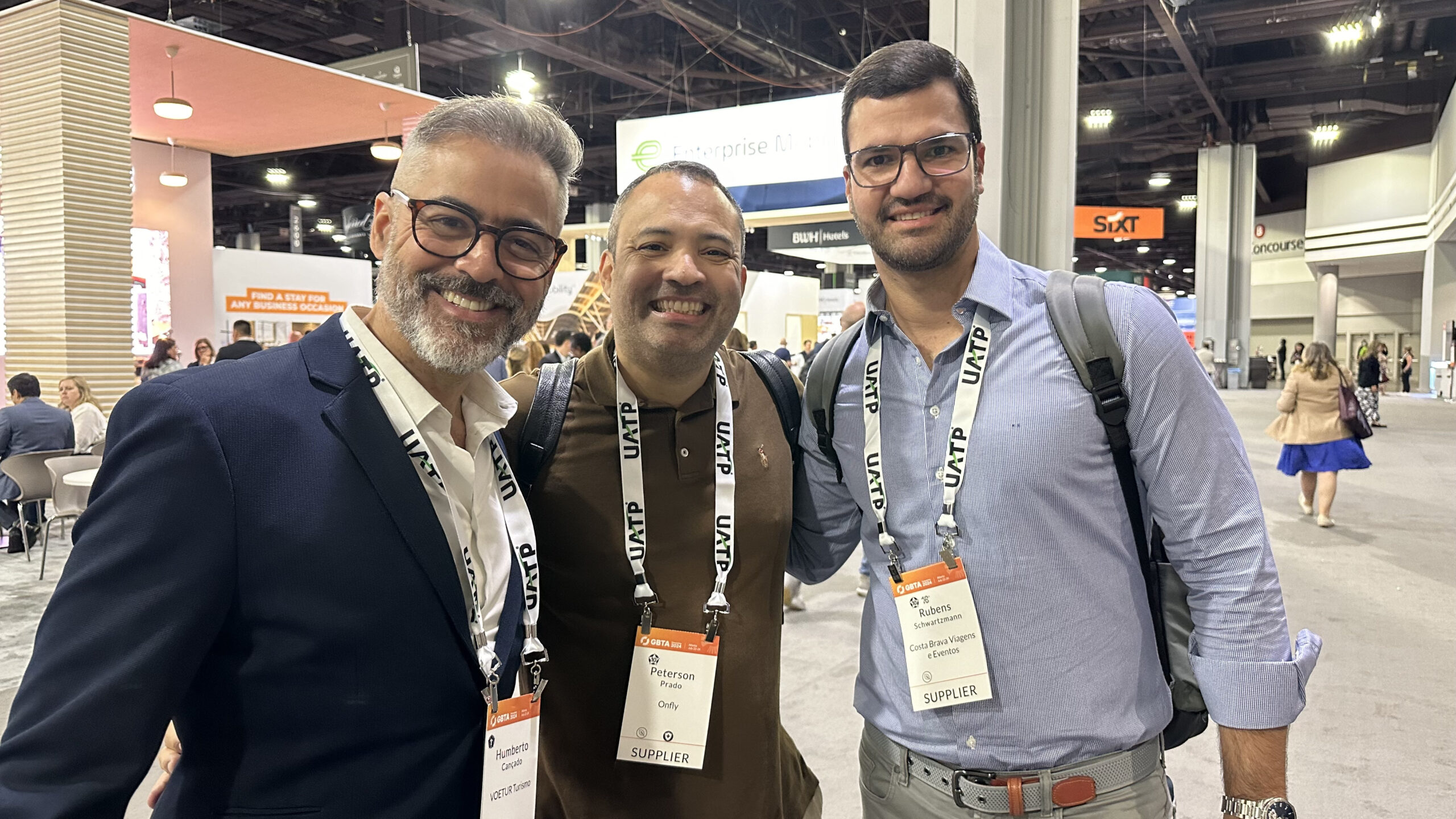 Humberto Cançado, da Voetur Turismo, Peterson Prado, da Onfly, e Rubens Schwartzmann, da Costa Brava Humberto Cançado, da Voetur Turismo, Peterson Prado, da Onfly, e Rubens Schwartzmann, da Costa Brava
