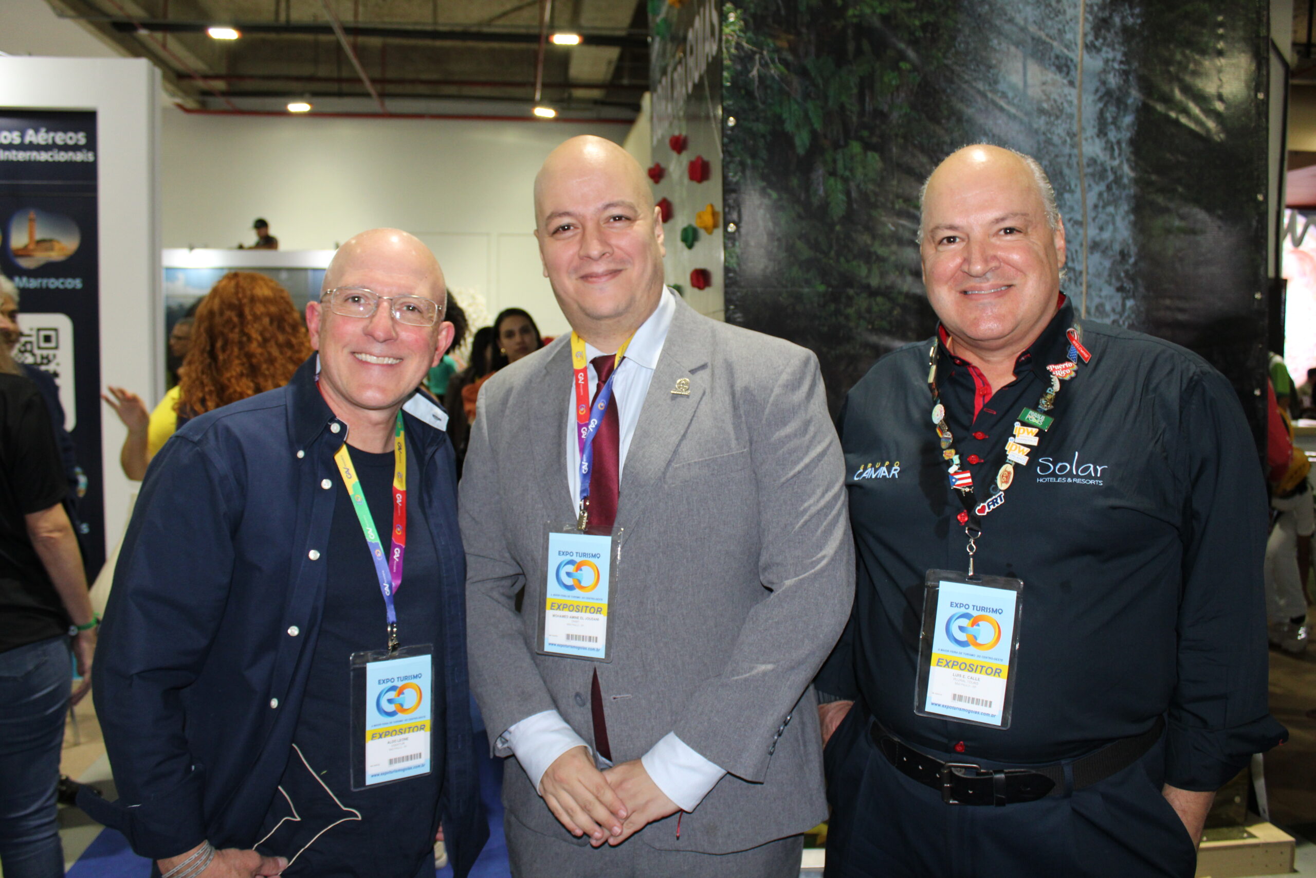 Aldo Leone, da Agaxtur, Mohamed Amine, do Marrocos e Luis Calle, da Plural Tours