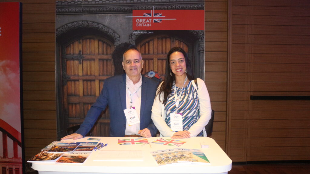 Ivan de Almeida e Priscila Moraes, da Visit Britain