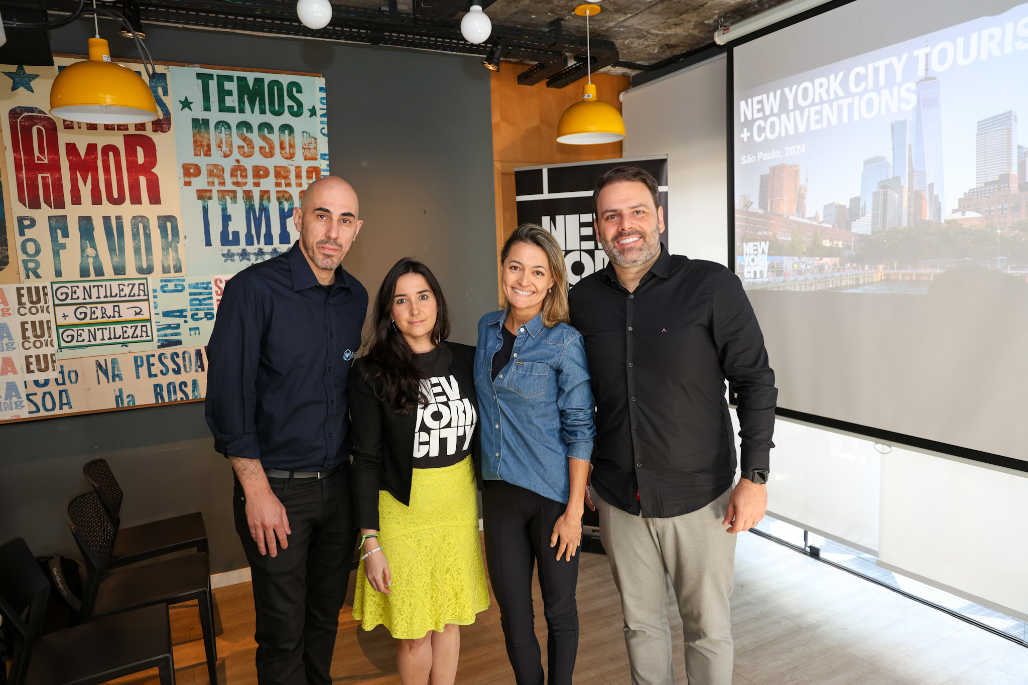 Jonathan Wommer, da Visual Turismo, Ana Beatriz Di Pietro, do New York City Tourism + Conventions, Tânia Nadolny, da Delta e Cristiano Henrique Lopes, palestrante Jonathan Wommer, da Visual Turismo, Ana Beatriz Di Pietro, do New York City Tourism + Conventions, Tânia Nadolny, da Delta e Cristiano Henrique Lopes, palestrante