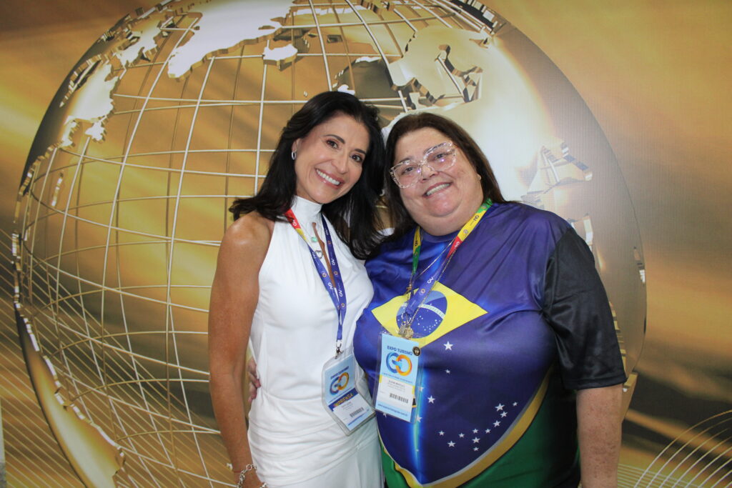 Patty Leone e Eliene Meireles, CEO da Expo Turismo Goiás