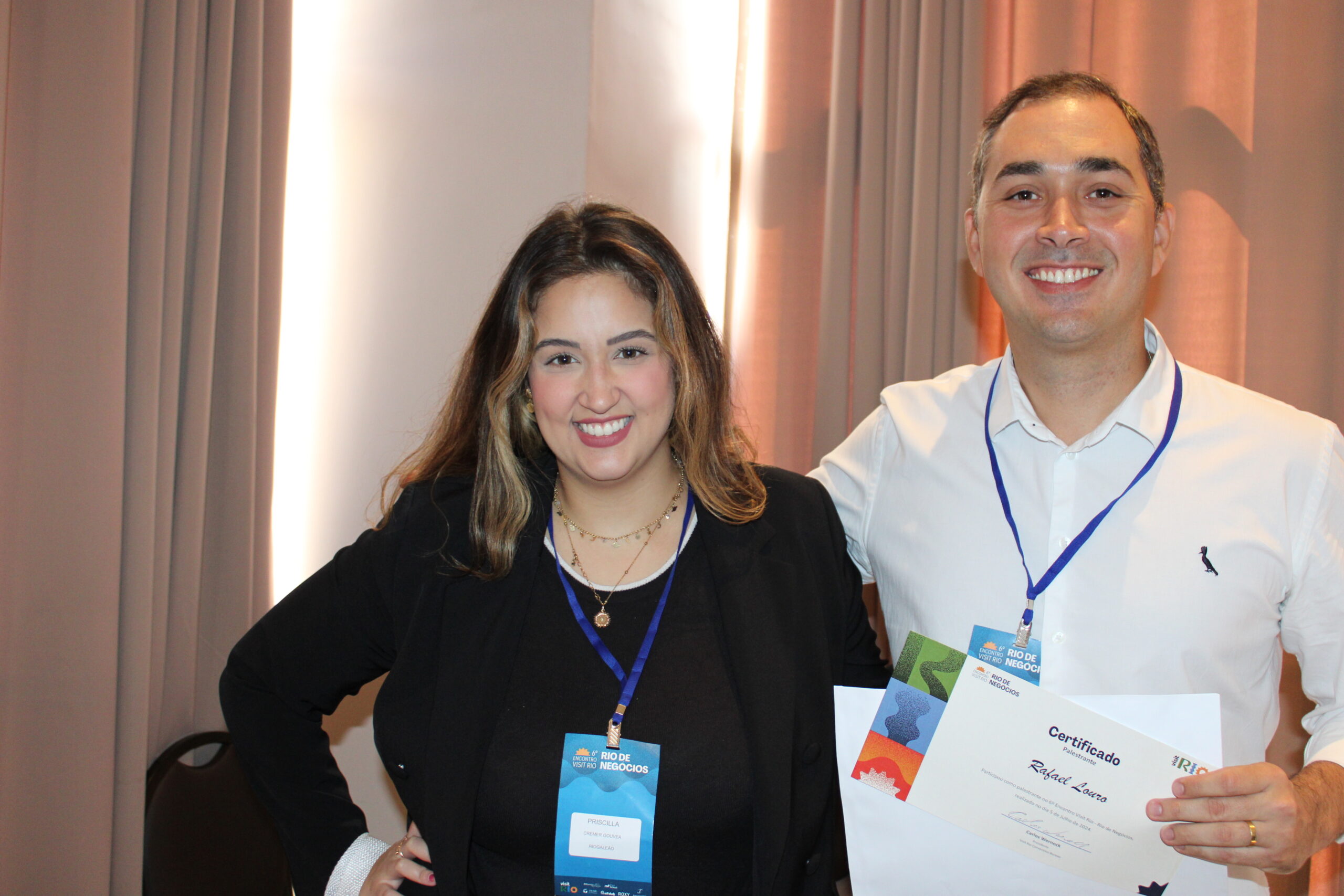 Priscila Cremer Gouveia e Rafael Louro Sampaio, do RIOgaleão Priscila Cremer Gouveia e Rafael Louro Sampaio, do RIOgaleão