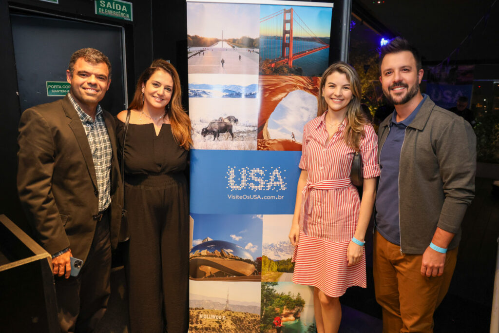 Renato Gonçalves, da Universal, Ana Elisa Facchinato, do Brand USA, Emanuelle De Nadal, do Consulado Americano e Leonardo Fortes, do SeaWorld