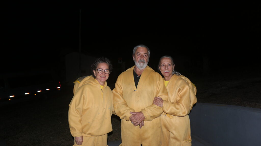 Yara Jucena, Roberto Saint Martin e Cornélia Saint Martin, do Retiro do Mel Yara Jucena, Roberto Saint Martin e Cornélia Saint Martin, do Retiro do Mel