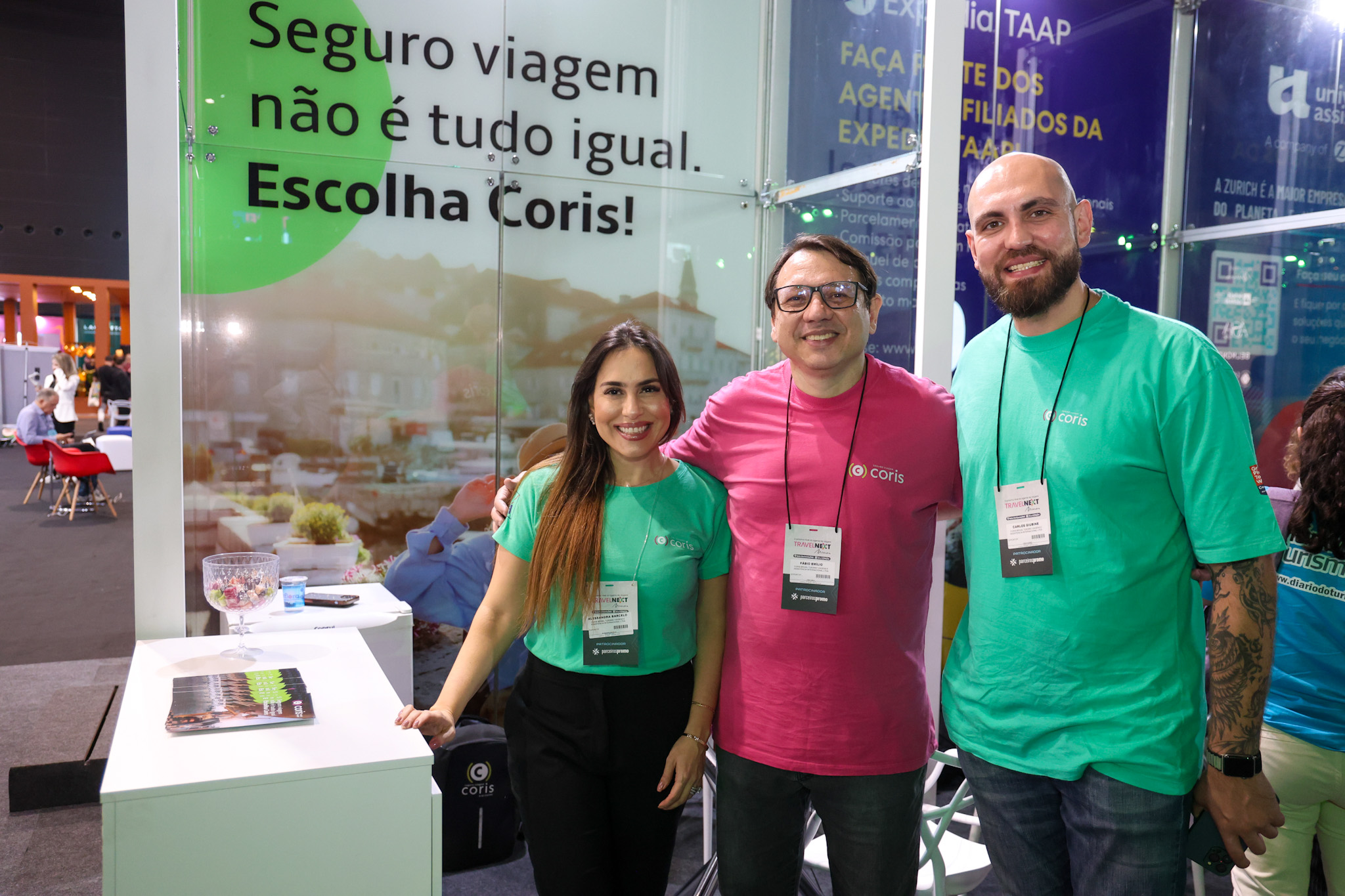 Alessandra Barcelos, Fábio Emílio e Carlos Giubine, da Coris Alessandra Barcelos, Fábio Emílio e Carlos Giubine, da Coris