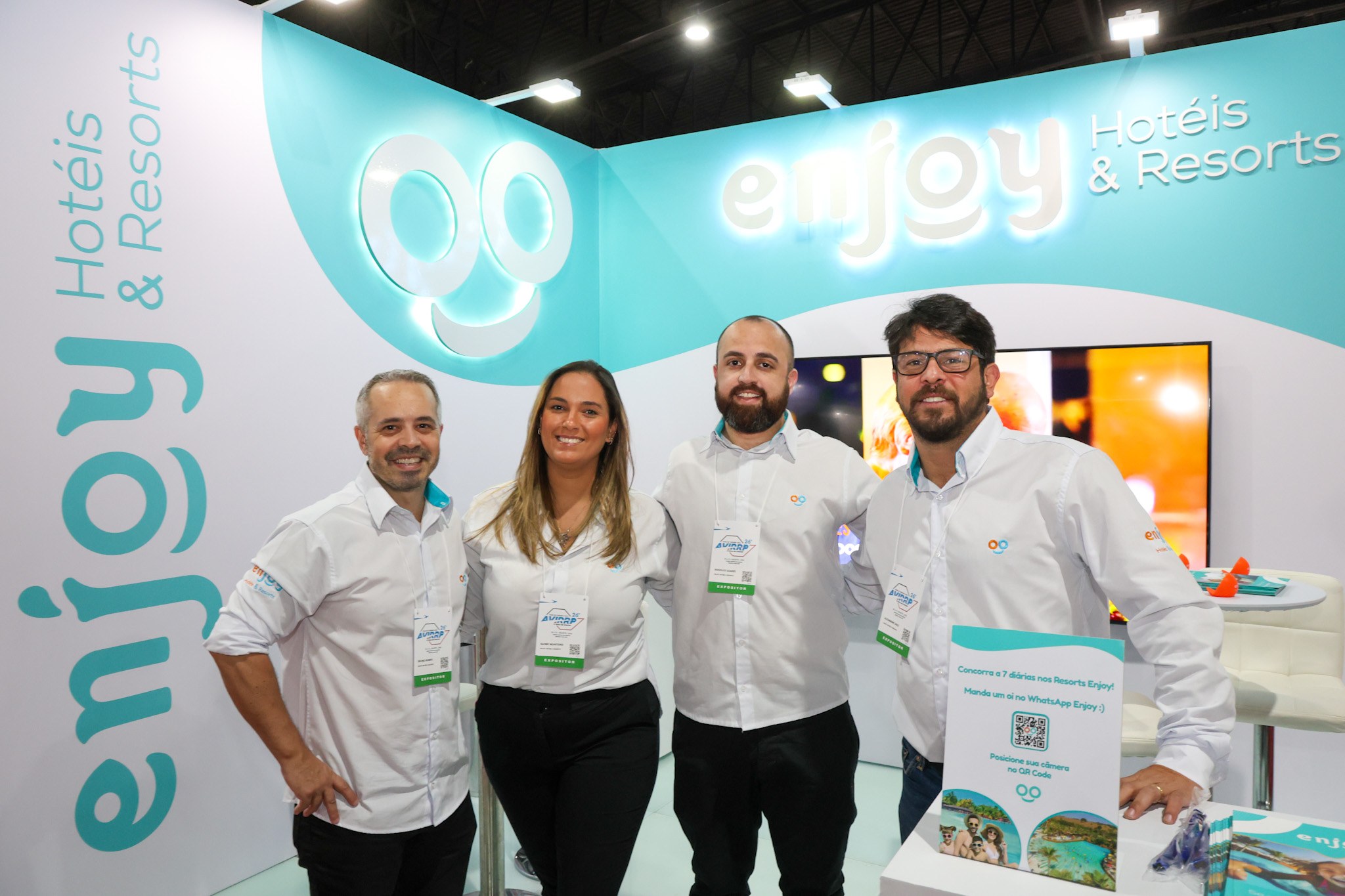 Bruno Bomfa, Naime Monteiro, Rodolfo Soares e Alexandre Dias, do Enjoy Hotéis & Resorts