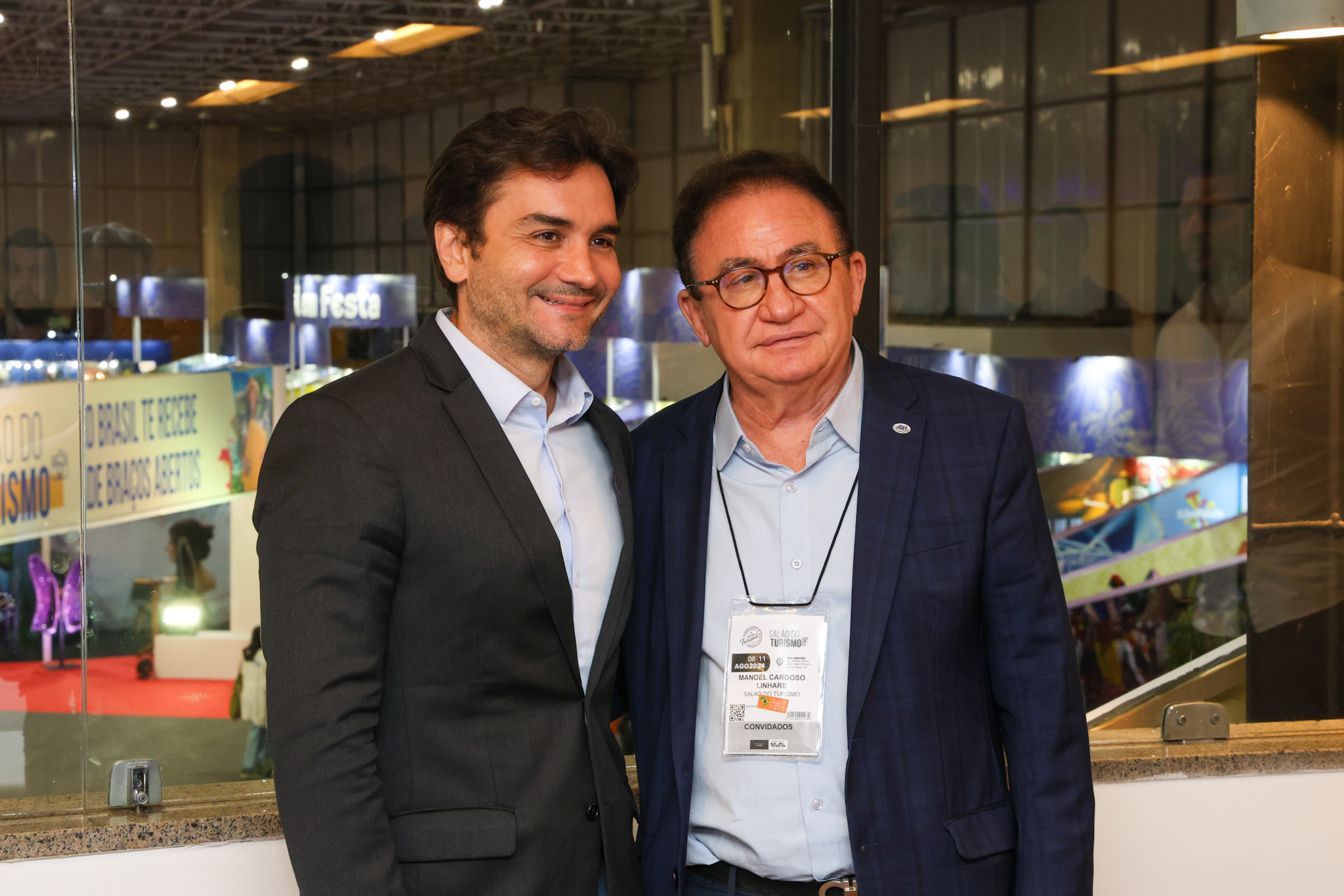 Celso Sabino, ministro do Turismo e Manoel Linhares, da ABIH Nacional