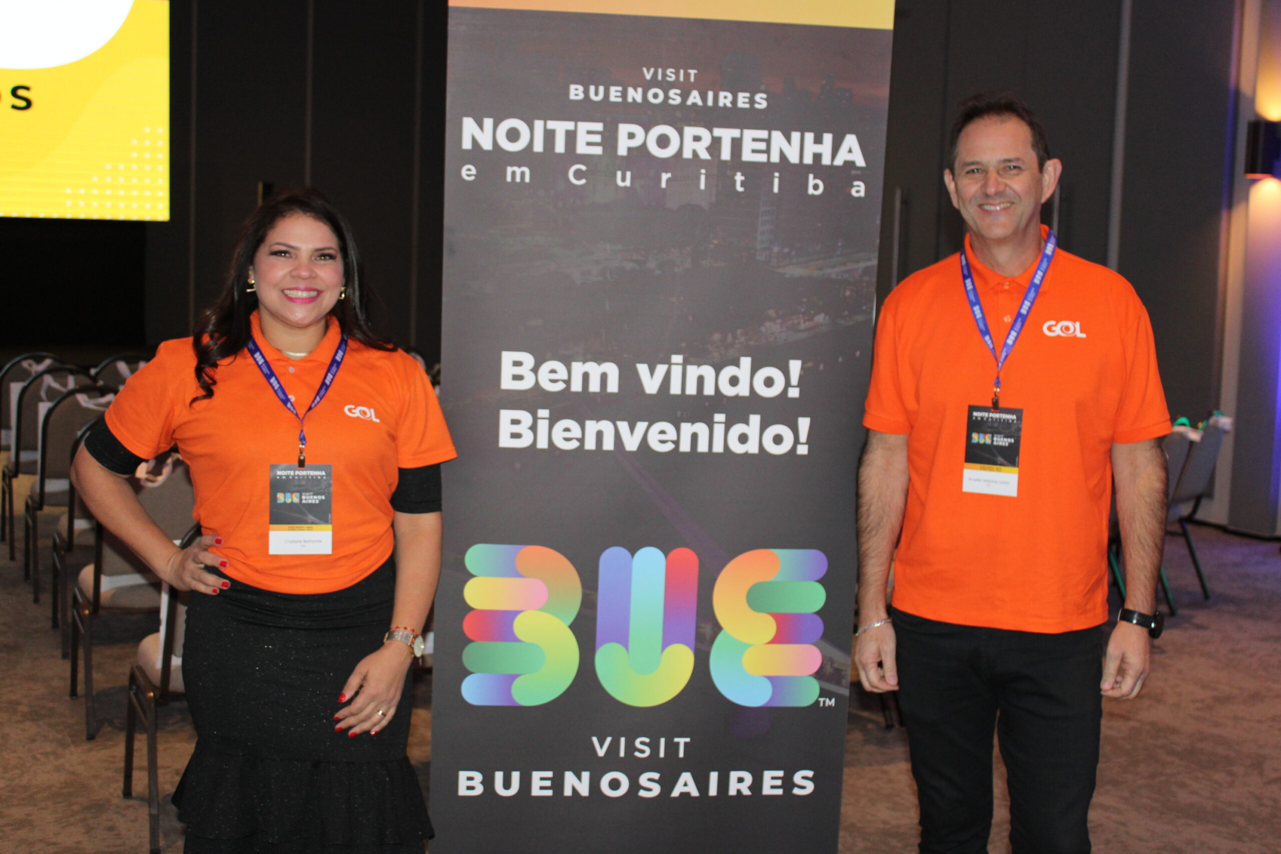 Cristiane Belmonte e Arnaldo Valenhes, executivos da Gol Cristiane Belmonte e Arnaldo Valenhes, executivos da Gol