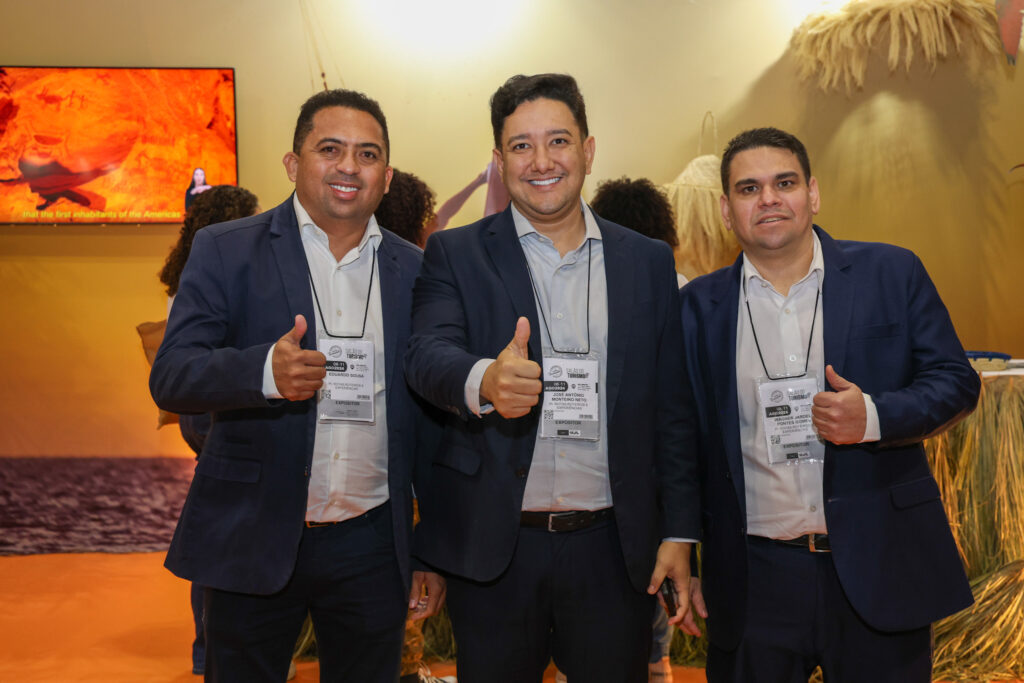 Eduardo Sousa, da Setur-PI, José Antônio Monteiro, secretário do Turismo do Estado do Piauí e Wagner Jardel, da Setur-PI