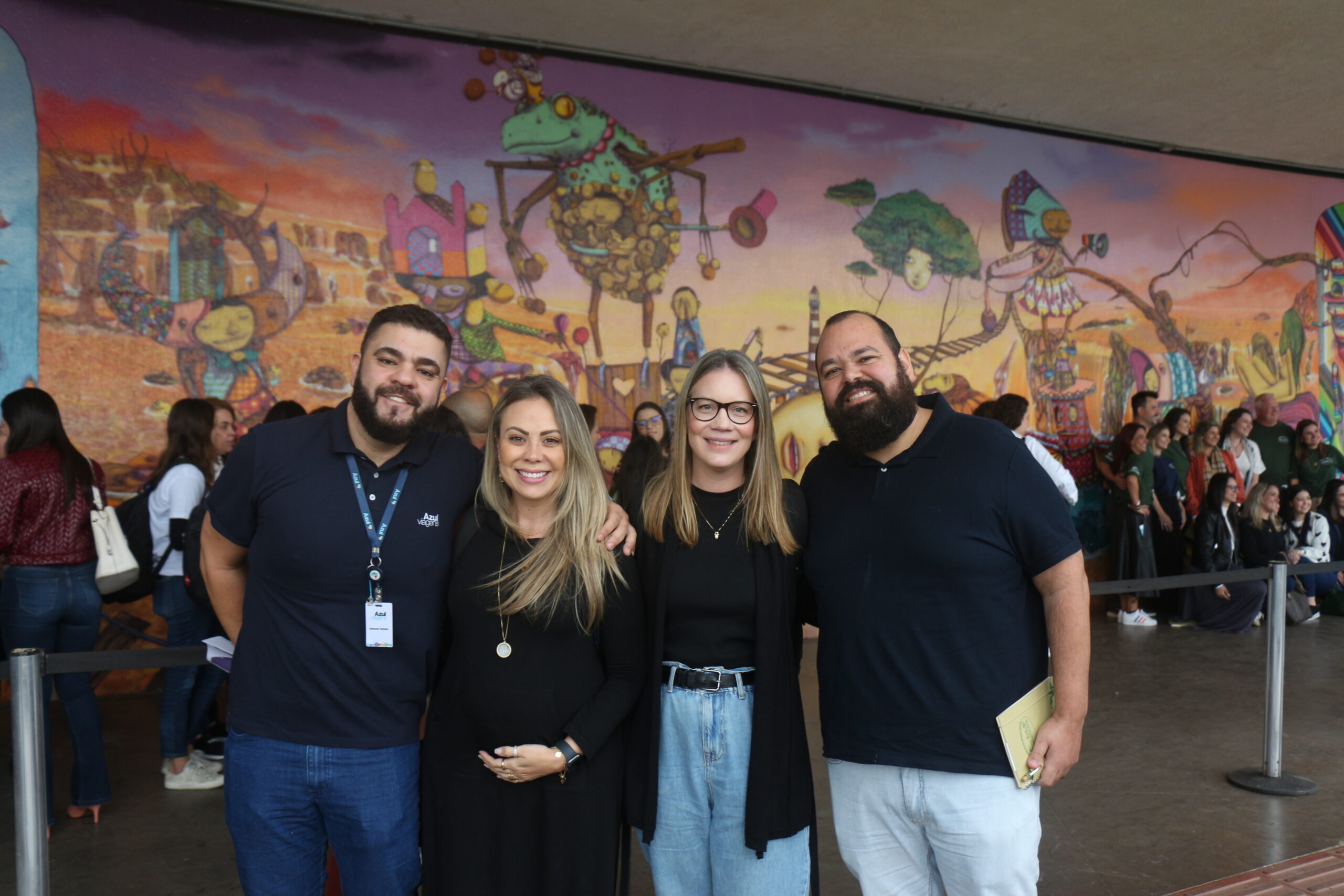 Eduardo Teixeira, Pamella Venturini, Priscilla Figueiredo e Bruno Erdmann, da Azul Turismo