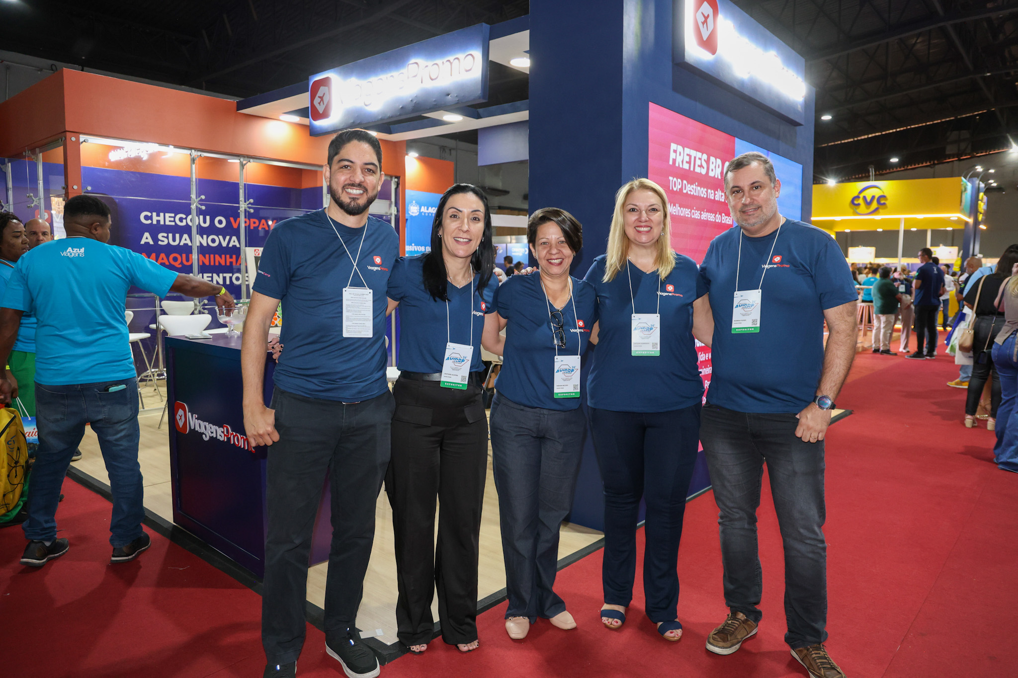 Elcio Cattin, Cristiane Oliveira, Fabiana Bicudo e Lucilene Domingos e Rodrigo Nunes, da ViagensPromo