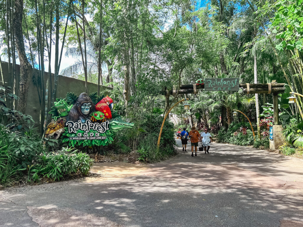 Entrada para o restaurante Rainforest