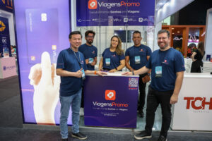 Equipe da ViagensPromo na Travel Next Minas (Eric Ribeiro/M&E)