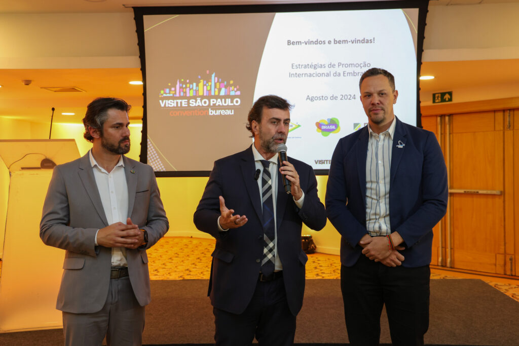 Fábio Montanheiro, Marcelo Freixo e Bruno Reis, da Embratur