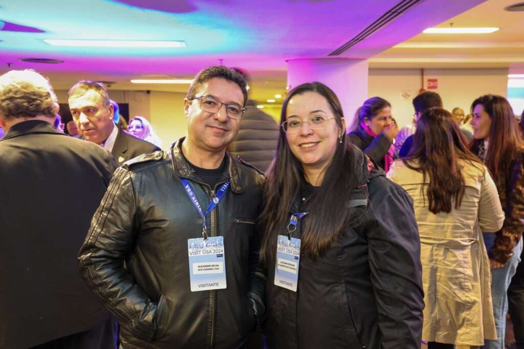 Gleidson Silva, da GCS Viagens e Luciana Kohama, da LK Viagens
