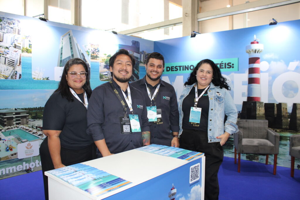 Girlayne Joventino, Fabio Nakashima, Hugo Cunha e Bianka Melo da MME Hotéis 