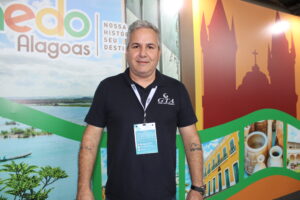 Marcello Neves, coordenador nacional de Vendas na GTA, conversou com o M&E sobre a participação da empresa no evento (Manuela Miniguini/M&E)