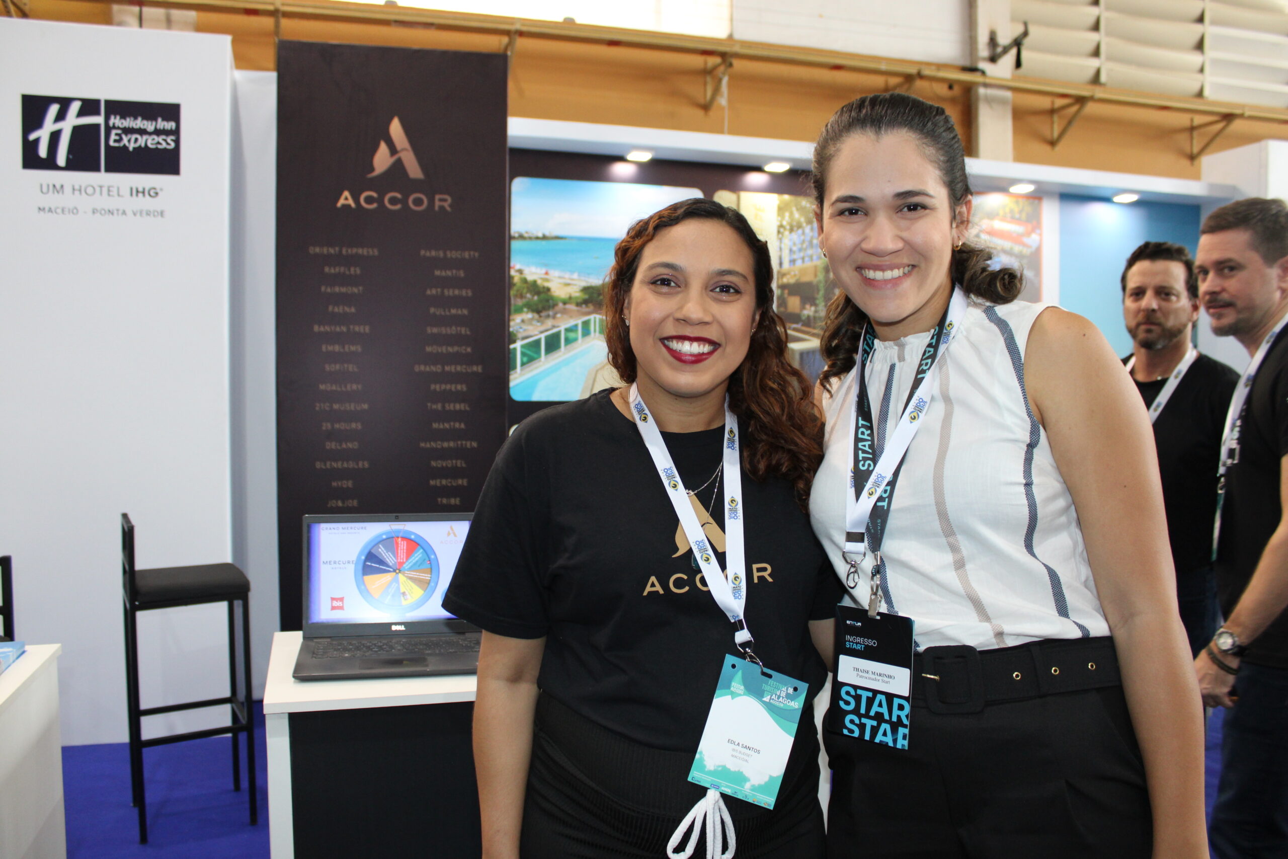 Edla Santos, da Ibis Budget, e Thaise Marinho, da Pousada Marceneiro