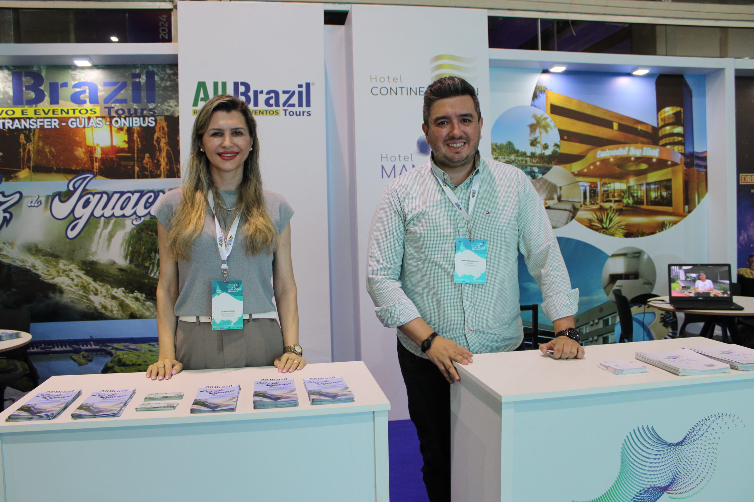 Sidy Perazzoli, da Receptivo e Eventos, e Thiago Gonçalves, da Rede Soul