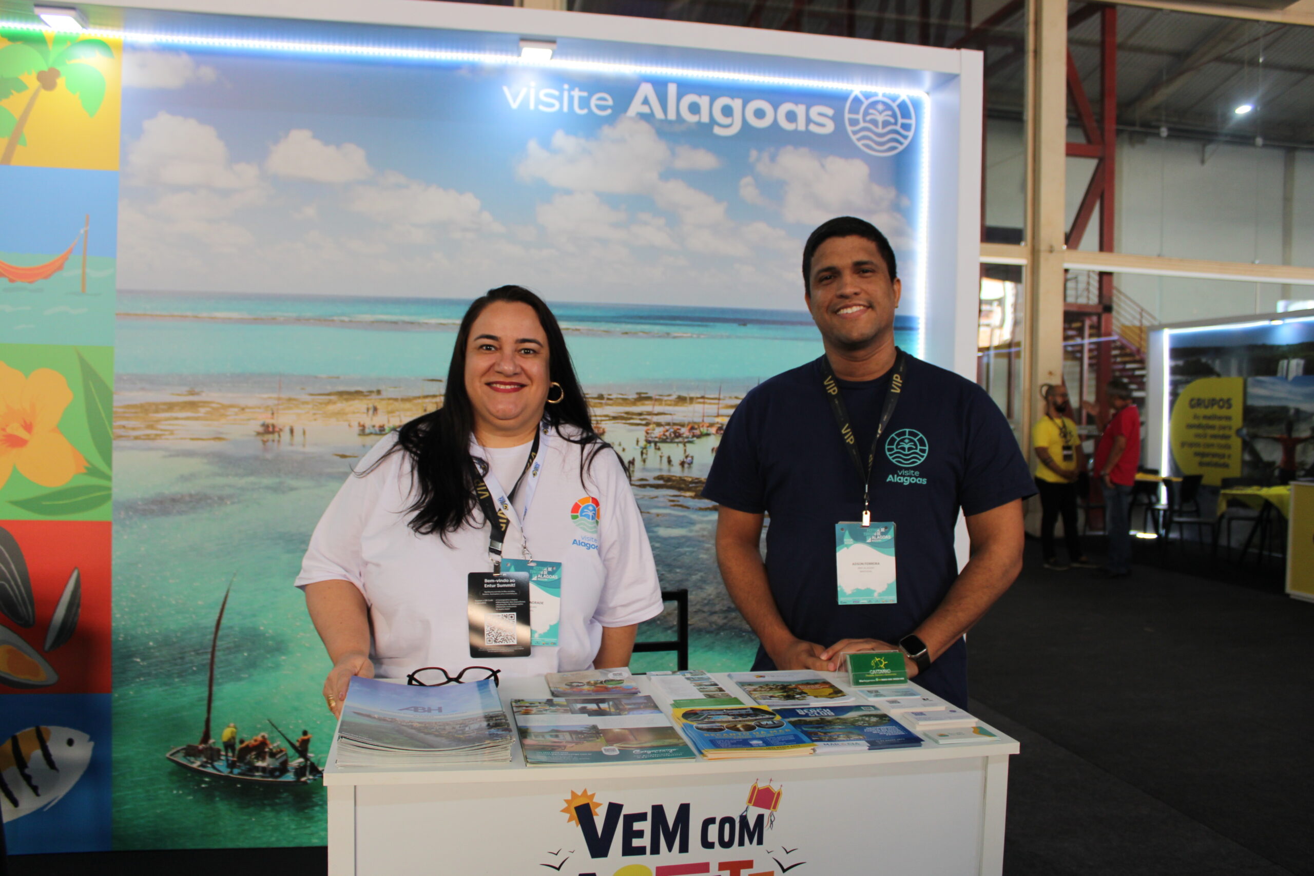 Angela Andrade e Adson Ferreira, da ABIH Alagoas Angela Andrade e Adson Ferreira, da ABIH Alagoas