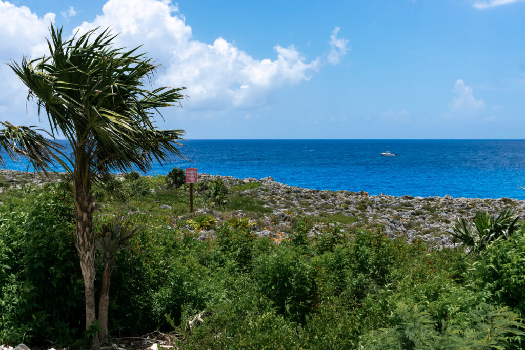 Um dos encantos de Grand Cayman são os tons de azul do mar