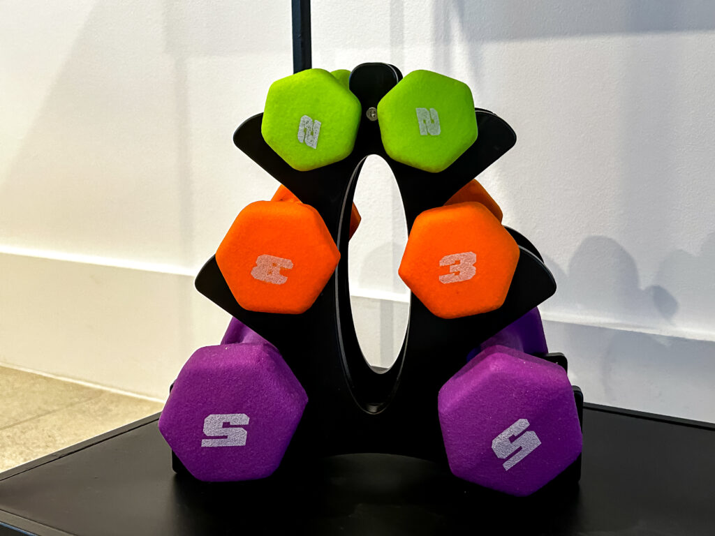 Todos as suítes estão equipadas com aparelhos de ginástica