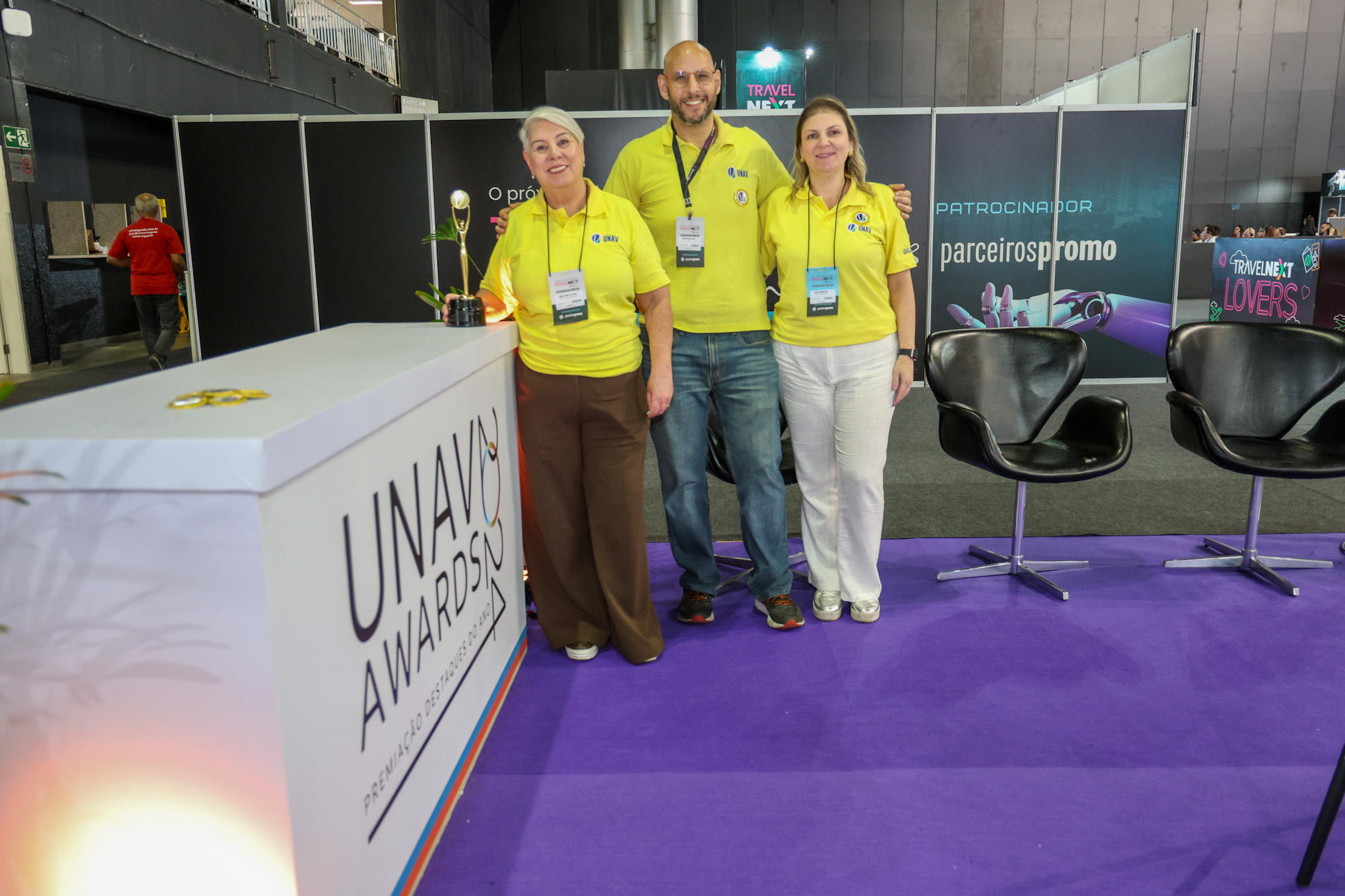 Inês Melo, Duda Slud e Ana Paula, da Unav