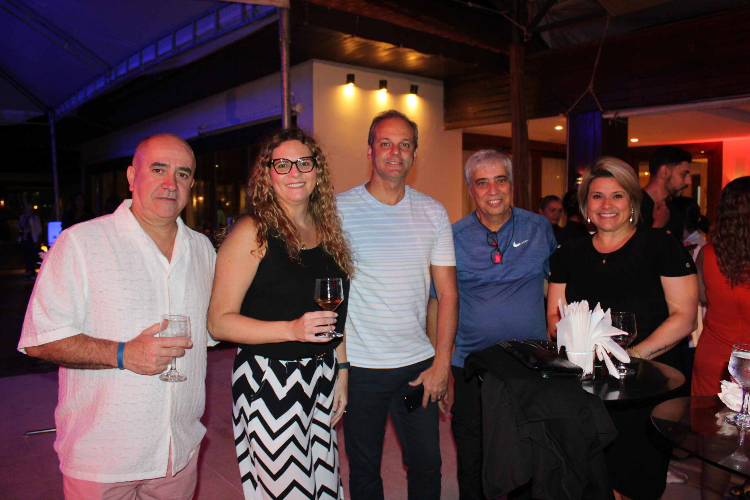 João Goncalves, da NCL, Cybelli Boscovich, da Boscovich Turismo, Rodrigo Meca, da Mecatur, Celso Miranda, da LM Turismo e Tatiane Muniz, da World360Tour João Goncalves, da NCL, Cybelli Boscovich, da Boscovich Turismo, Rodrigo Meca, da Mecatur, Celso Miranda, da LM Turismo e Tatiane Muniz, da World360Tour