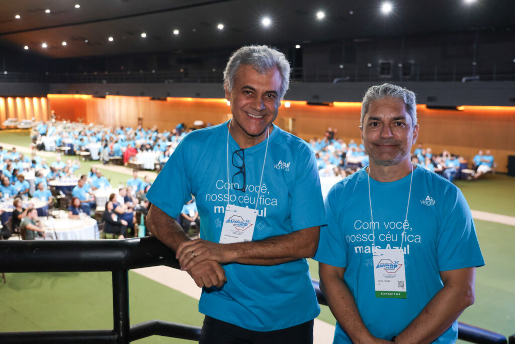 Joaquim Oliveira e Valcir Teixeira, da Azul Linhas Aéreas