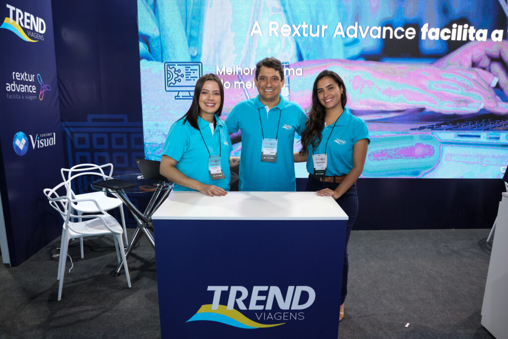 Keila Garbato, Vinicius Girundi e Thaís Campos, da Trend