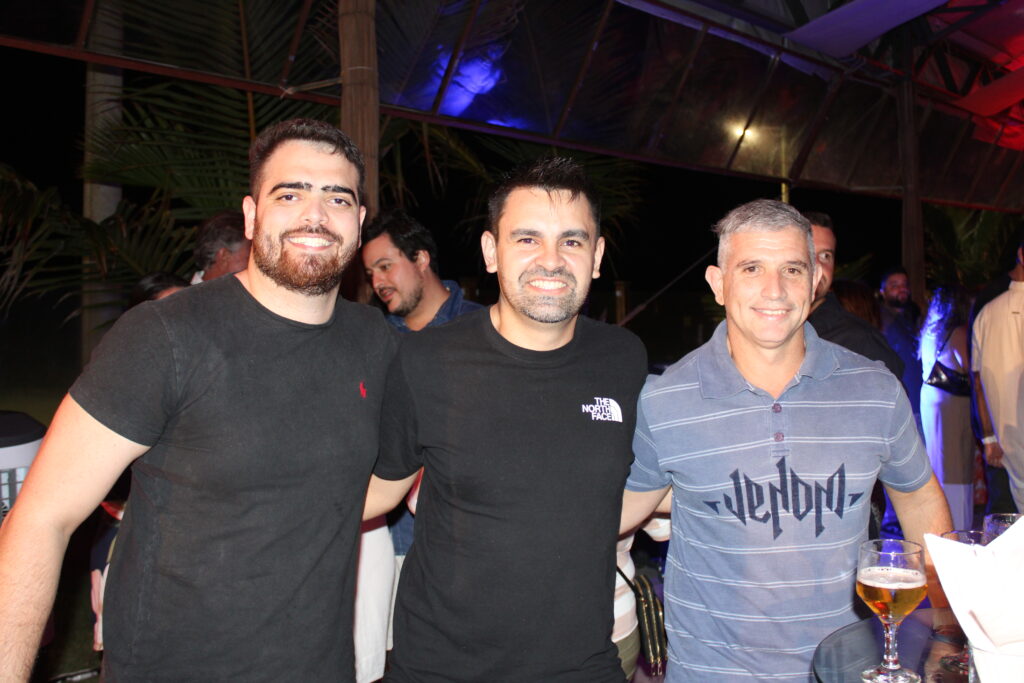 Leonardo Romero, da Numclick Travel, Caio Luperi, da Lupi Tour e Rodrigo Barreto, da RL Viagens