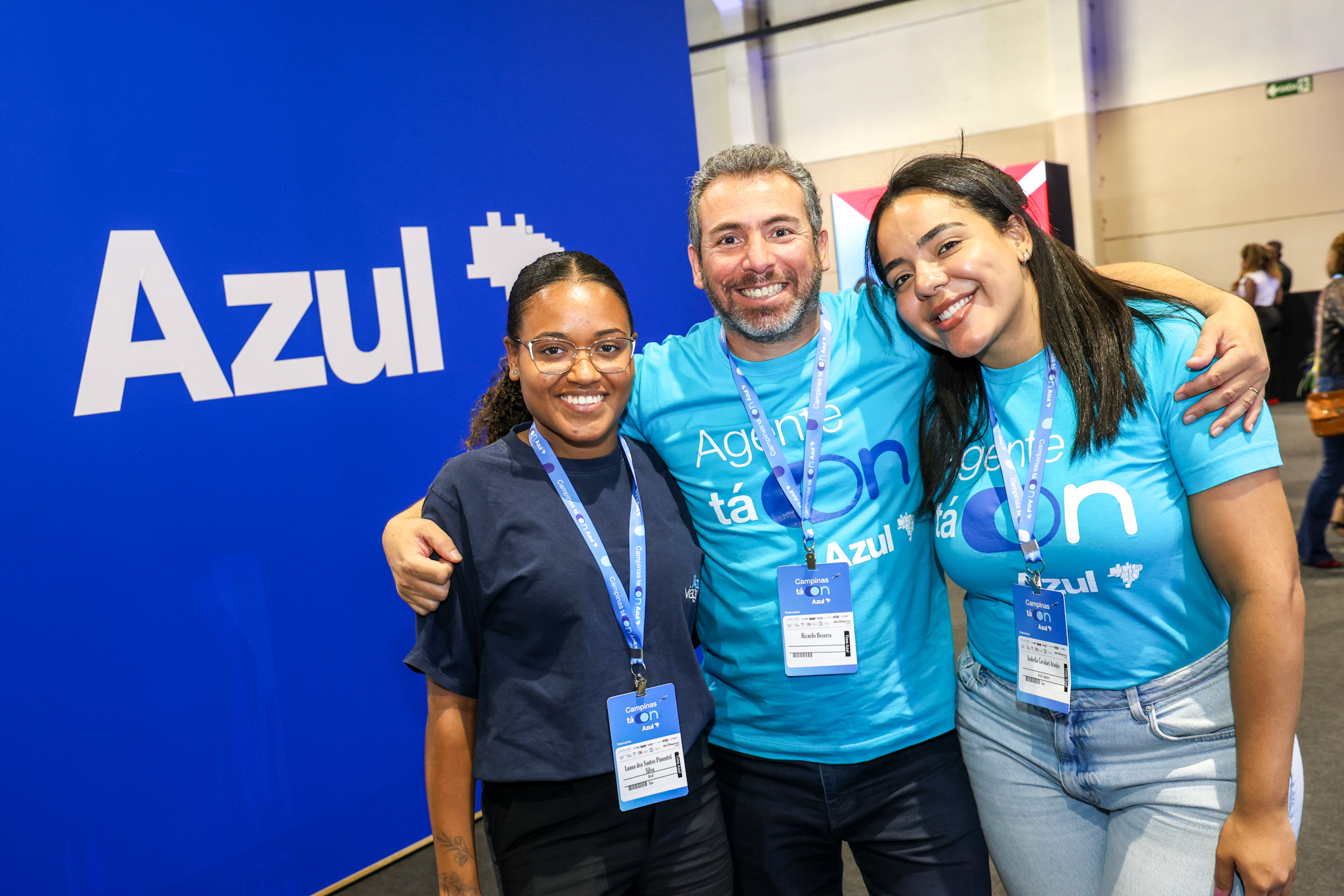 Luana Pimentel, Ricardo Bezerra e Isabella Araújo, da Azul Viagens Luana Pimentel, Ricardo Bezerra e Isabella Araújo, da Azul Viagens