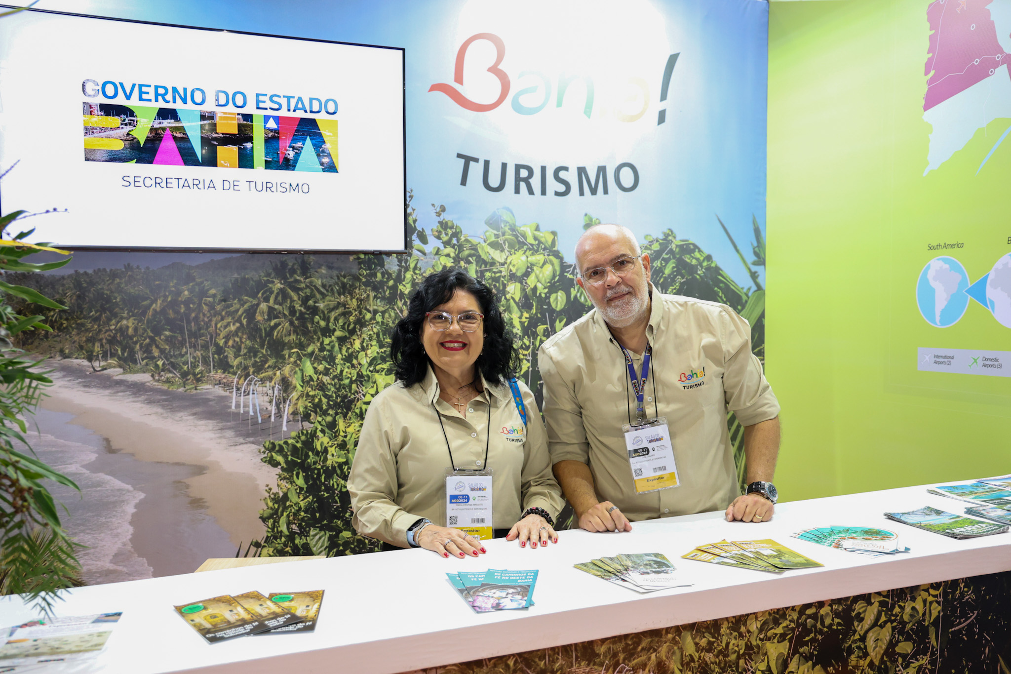 Maria Cristina e Luiz Castro, da Setur-BA Maria Cristina e Luiz Castro, da Setur-BA