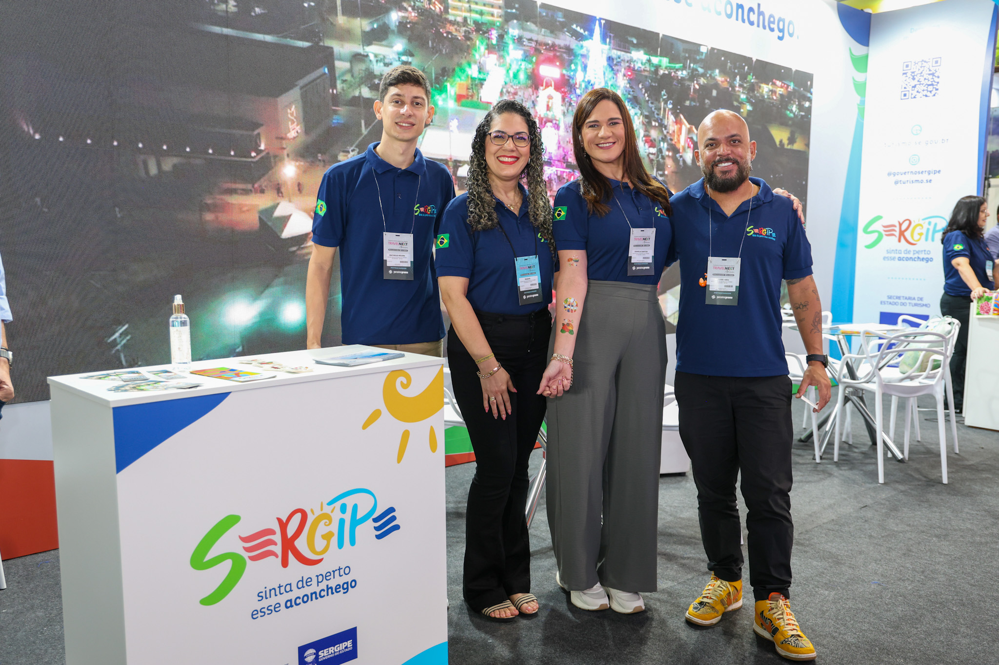 Matheus Moura, Raquel Melo, Daniela Mesquita e Marcos Pako, da Setur-SE Matheus Moura, Raquel Melo, Daniela Mesquita e Marcos Pako, da Setur-SE