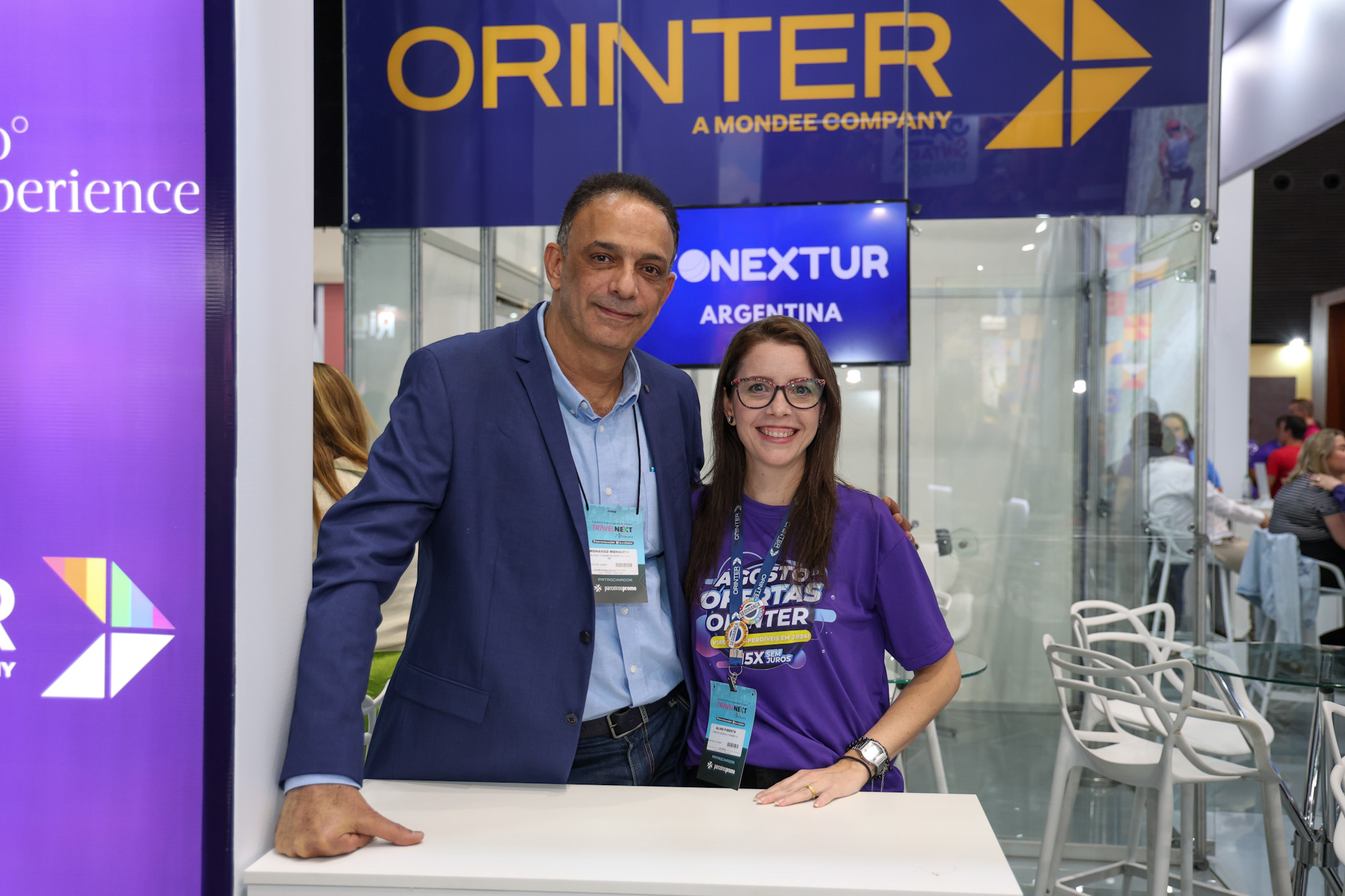 Mohamed Mossad, da Exótica Tours And Travel e Aline Pimenta, da Orinter Mohamed Mossad, da Exótica Tours And Travel e Aline Pimenta, da Orinter