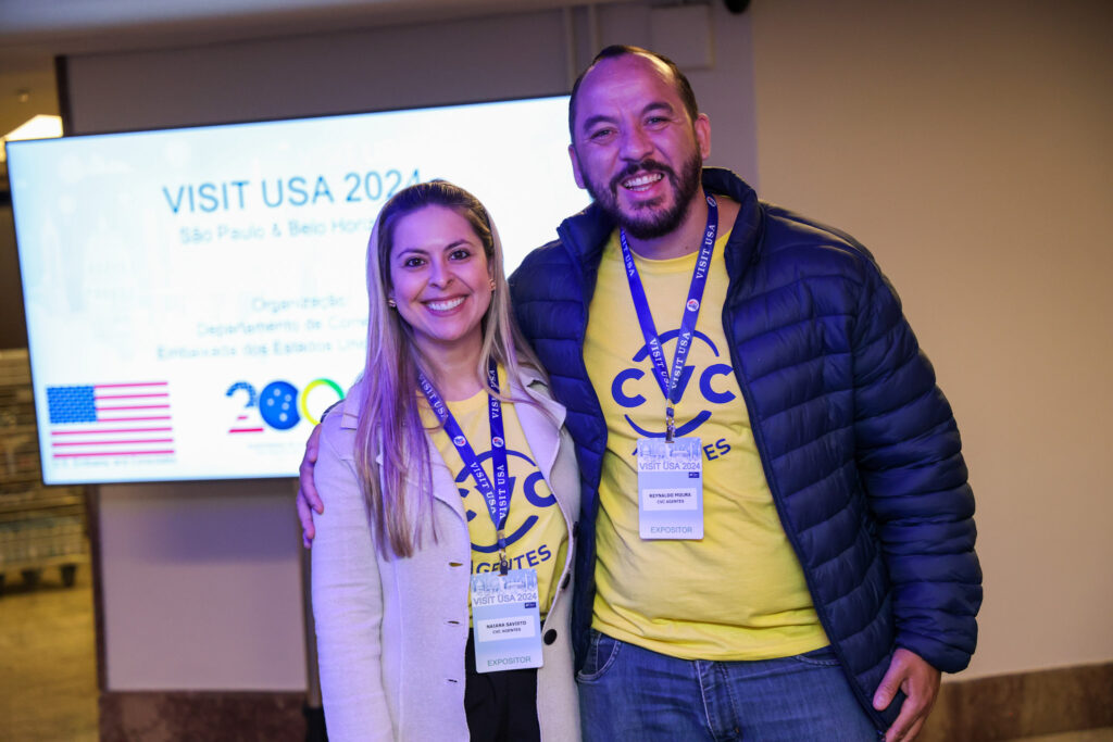Naiana Savieto e Reynaldo Moura, da CVC Agentes